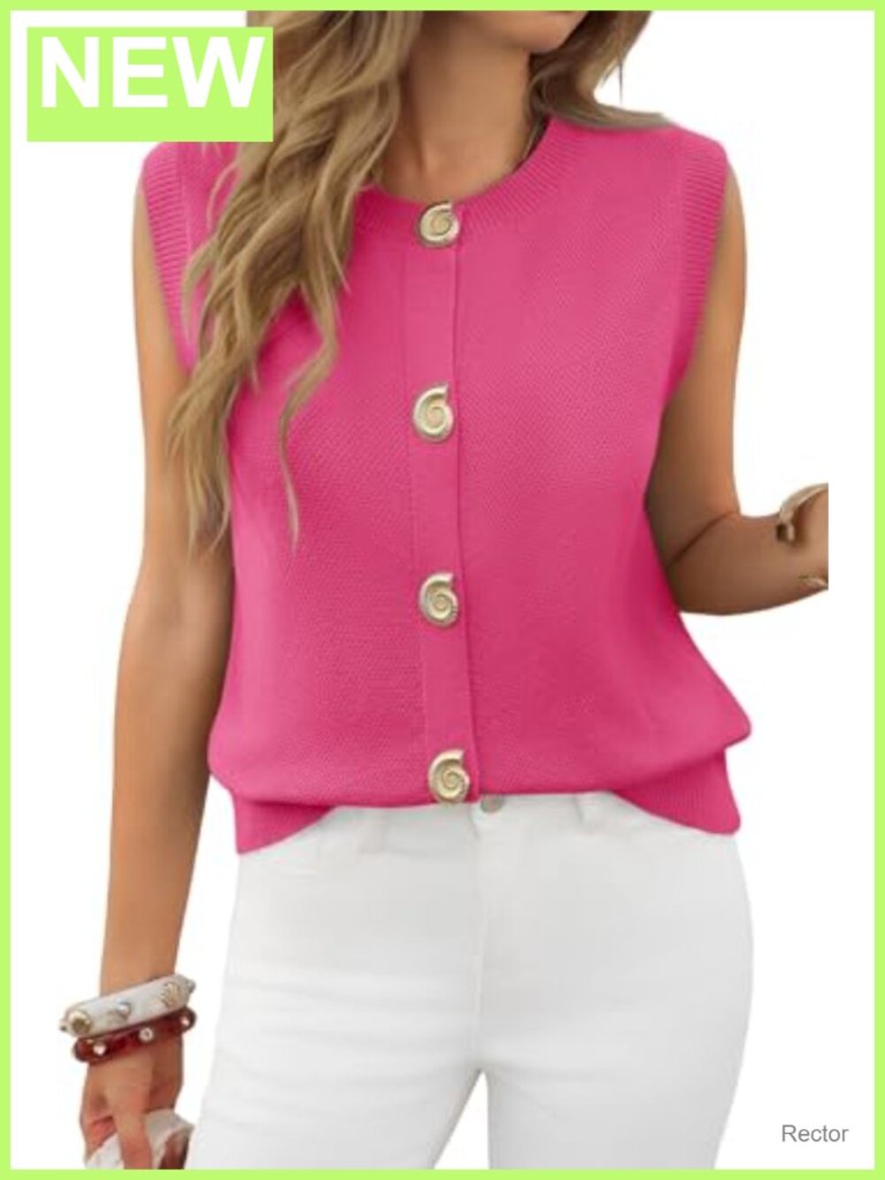 Cropped Sweater Vest Sleeveless Button Up Knit Tank Top